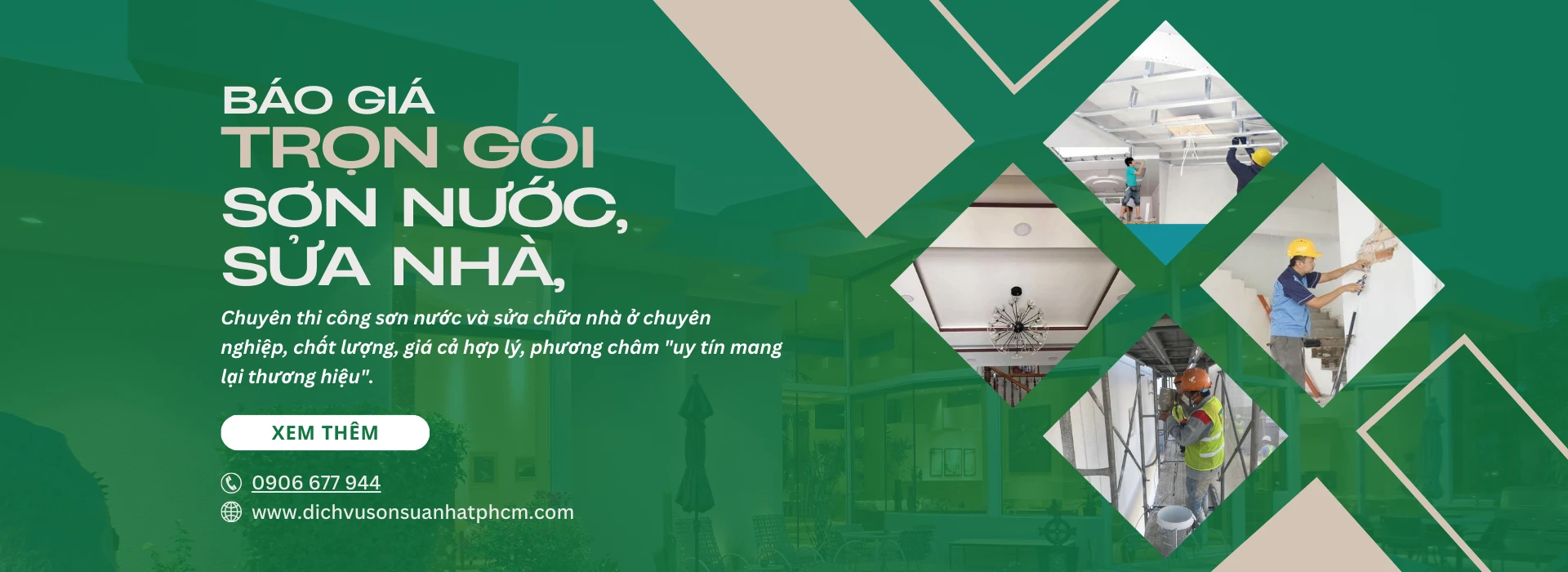 Bảng giá dịch vụ sơn nhà trọn gói tại TP.HCM