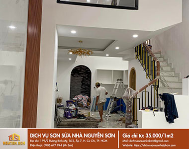 Báo giá dịch vụ sơn sửa nhà
